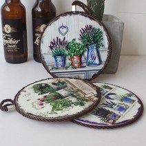 끈 도기 플랜트 냄비받침(3type), B