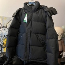 남성 구스다운 패딩점퍼 자켓 채워진 화이트 480g 탈착식 후드 품질