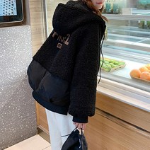 패딩 누빔 뽀글이 후드 여성 점퍼 자켓 겨울
