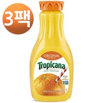 트로피카나 오렌지 주스 노 펄프 52 Floz, 3팩