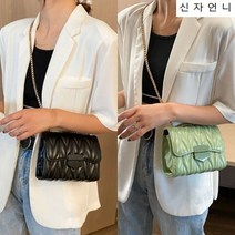 신자언니 패턴 가죽 여성 핸드백 가방 미니백
