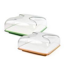 구찌니 정사각 치즈 케익 보관함 25.5cm / 푸드커버, 구찌니 정사각치즈케익보관함 25.5 오렌지