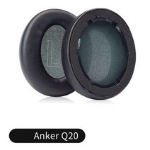 Anker Soundcore Life Q10 Q20 Q30 Q35 헤드폰 용 교체 단백질 이어 패드 폼 이어 쿠션 고 헤드셋 커버, black for Q20
