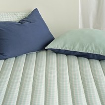 누비지오 깊게자요 체크 고정밴드형 침대패드, 02_그루브, Q_패드, 02_그루브