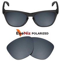 [오늘 출발] 오클리 프로그스킨 렌즈 아이니즈 호환 교체렌즈 미러 편광 변색렌즈, 블랙(편광)