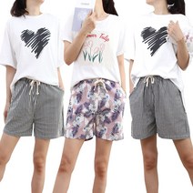 린넨 4부 반바지 여성 숏팬츠 여름 바지 마반바지 밴딩바지