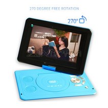 새로운 10.1 인치 hd 휴대용 회전 화면 스마트 tv vcd dvd 플레이어 sd 카드 usb 오디오 비디오 플레이어 충전식 배터리, 푸른