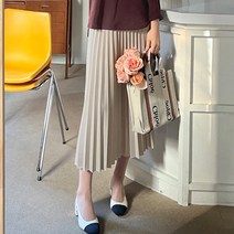 [마이더스비] 폰트 플리츠 롱 스커트 [전체밴딩]