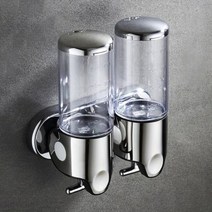홈스토리 물비누 디스펜서 2구(450ml) (투명) 가정용 업소용 도매 추천, 제목색상또는랜덤