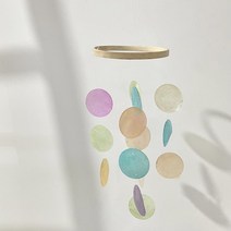 자개 모빌 조개 썬캐쳐 홈데코 조개 인테리어 서재 자취방 아기방 꾸미기 컬러자개, A컬러자개