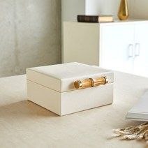 모던하우스분당점사피아노 뱀부핸들 주얼리박스 아이보리_AE0122011, 아이보리, 1개