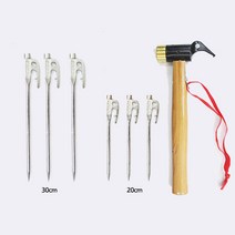 또바요 천막설치 폴라베어 실버 고강도 타프팩 강선 텐트팩 20cm 30cm, 4개