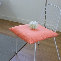 [러그랜드] 자체제작 파스텔 오렌지 사각쿠션 겸 방석커버만 구매