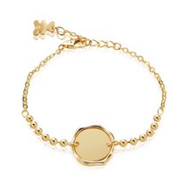 18K 이니셜각인 각진라운드 미아방지 볼체인팔찌 IRB38243