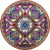 Circle 5d 특수한 모양의 다이아몬드 그림 자수 바느질 모조로 모조 다이아몬드 크리스톤, 30*30cm, 하얀색