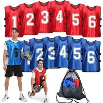 팀조끼 축구팀조끼 스포츠 pinnies-numbered 연습 페니 농구 저지 턱받이-12 세트청소년 성인