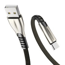 로건 정품 5핀 USB 갤럭시S7 마이크로 아이언 메탈 고속 충전 케이블, 블루 (F081), 50cm