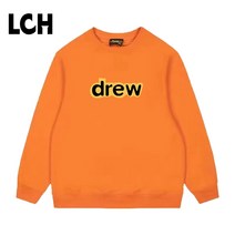 LCH 오리지널 저스틴 비버 클래식 패션 레터링 프린트 맨투맨 남녀 얇은 루즈핏 커플 라운드 상의