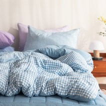 먼지없는 모던체크 양면 사계절 차렵이불(SS/Q)-7color