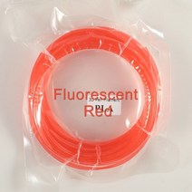 3D프린터 필라멘트 플라스틱 3d 펜 10 미터 pla 1 75mm 인쇄 재료 압출기, 형광 빨강