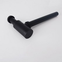 배관 P트랩 세척 파이프 욕실 싱크 트랩 블랙브러시드 골드크롬 황동 바디 세면대 폐기물 배수구 벽 연결, Black