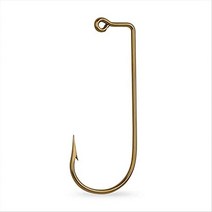 Mustad 32756 클래식 애버딘 90도 벤드 엑스트라 스트롱 쇼트 섕크 지그 후크 (100-팩) 브라운, Bronze, Size 10