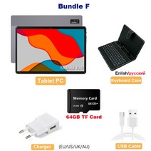 2022 새로운 울트라 슬림 10 인치 태블릿 pc 8gb ram 128gb rom 13mp + 5mp 카메라 안드로이드 10.0 2.5k ips 19201200 태블릿 10.1, 은, 64g 키보드