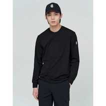 [빈폴골프] [NDL라인] 남성 블랙 저지 로고 엠보 스웨트 셔츠 BJ2141M045