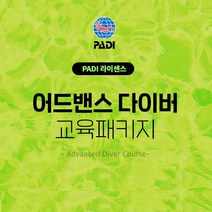 동해 PADI 어드밴스드 다이버 자격증 교육 스킨 스쿠버 다이빙 라이센스 어드밴시드