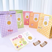 꼬모멜로소 구디백 선물 포장 30set 봉투30p+스티커110p+골드끈20m, 혼합 색상, 1세트