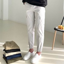 조거 팬츠 남자 카고 봄 가을 면 밴딩 스판 건빵 바지 빅 사이즈
