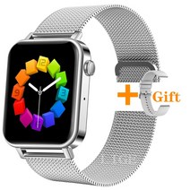 스포츠시계 스포츠워치 lige 새로운 여성용 스마트 남성용 1.69quot full touch screen bluetooth call heart rate blood smart, 협력사, 메쉬 벨트 실버