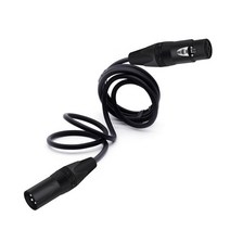 3Pin 잭 XLR 케이블 남성여성 OFC 차폐 마이크 믹서 증폭기 무대 조명 연장 코드 1m 2m 3m 5m 8m, 03 Black_04 2m