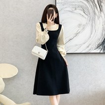 블링앤수 여성 캐주얼 라운드넥 원피스 KZZ402