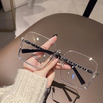 오버사이즈 블루라이트차단 안경테 고급 메탈 대두 안경테추천 시력보호 다초점 이중안경테