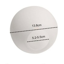 흰색 유리 램프 갓 밀키 글로브 쉐이드 피팅 D10cm D12cm D15cm D20cm D25cm 원형 조명 커버 판탈라, D13.8cm-5.5cm