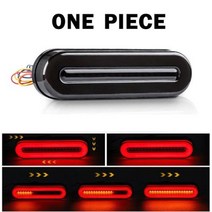 바이크트레일러 Car Truck Led Trailer Light Stop Moto Signal Tail Lamp Red flow Turn 브레이크 라이트 DRL 3 In 1 미등, 없음, 1Pcs Red Yellow