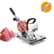 육절기 냉동 고기 절단기 가정용 소형 슬라이서 작두형+예비날, 은색