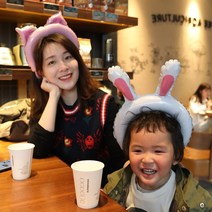 [피앤비유니티] 풍선헤어밴드 동물헤어밴드 동물풍선헤어밴드 동물머리띠 풍선머리띠, 기린