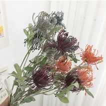 긴 가지 방크샤 - 미모사 열매 인테리어 소품 조화 모던하우스 도매 꽃 작약 인조 나무, 그레이