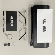 안경사가 직접 만든 티타늄 블루라이트차단안경 맞춤 근적외선차단 GL1988, 52일반코받침, 블루+변색브라운, 골드