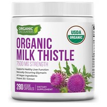 Organic Discounters 미르씨슬 엉겅퀴 실리마린 280 해외, 2개