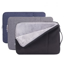 아카빌라 아이패드 프로 5 세대 12.9 인치 패브릭 극세사 손잡이 파우치, M, 네이비