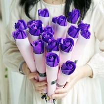 아르띠콜로 장미 비누 꽃 한송이 20개세트, 신비한퍼플