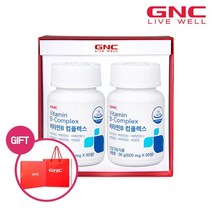 [GNC] 비타민B 컴플렉스 60정 30일분 x2병 세트, 없음