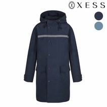 [제스] (제스) 배색 테잎 후드 롱 나일론린넨점퍼(X9ABL6502)
