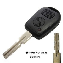 자동차키 스마트키Jingyuqin 2/3 버튼 원격 키 쉘 BMW E31 E32 E34 E36 E38 E39 E46 Z3 Z4 케이스 Fob 3 B, 01 HU58 2 Button, 1개