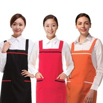 요들/키친 앞치마/CM3503/CM3504/CM3508/미용/미용실/가운/유니폼/폴리에스테르 100%, CM3503 블랙
