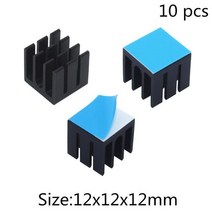 램방열판 알루미늄 라디에이터 전자 ic chip ram mos dynatron raspberry pi 냉각 열 전도성 테이프, 12x12x12mm