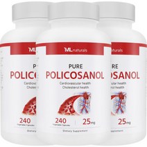 3병 My Life 마이라이프 폴리코사놀 25mg 240야채캡슐, 3병 My Life 마이라이프 폴리코